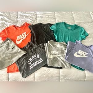 SOLD NIKE & UNDER ARMOUR LOT Womens Small Medium Large Like New Shirts T Shirt